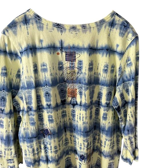 The Added Touch Unique Wearable Art Boxy Artsy Tunic Top Size Medium New - Picture 10 of 13